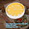 Crosstime 10 Inch Yellow Wall Clock with Big Numbers -