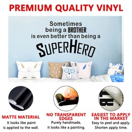 Wall Stickers, Wall Stickers for Bedrooms for Boys, (Easy to Install), Teens Kids Baby Quotes Inspirational for Playroom Nursery, Home Vinyl Art Family Decor Words, Sometimes Being a Brother 28.6"X15"