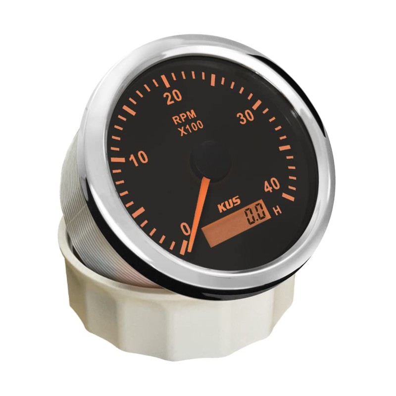 KUS 85mm Diesel Tachometer 4000RPM Gauge REV Meter with Hour