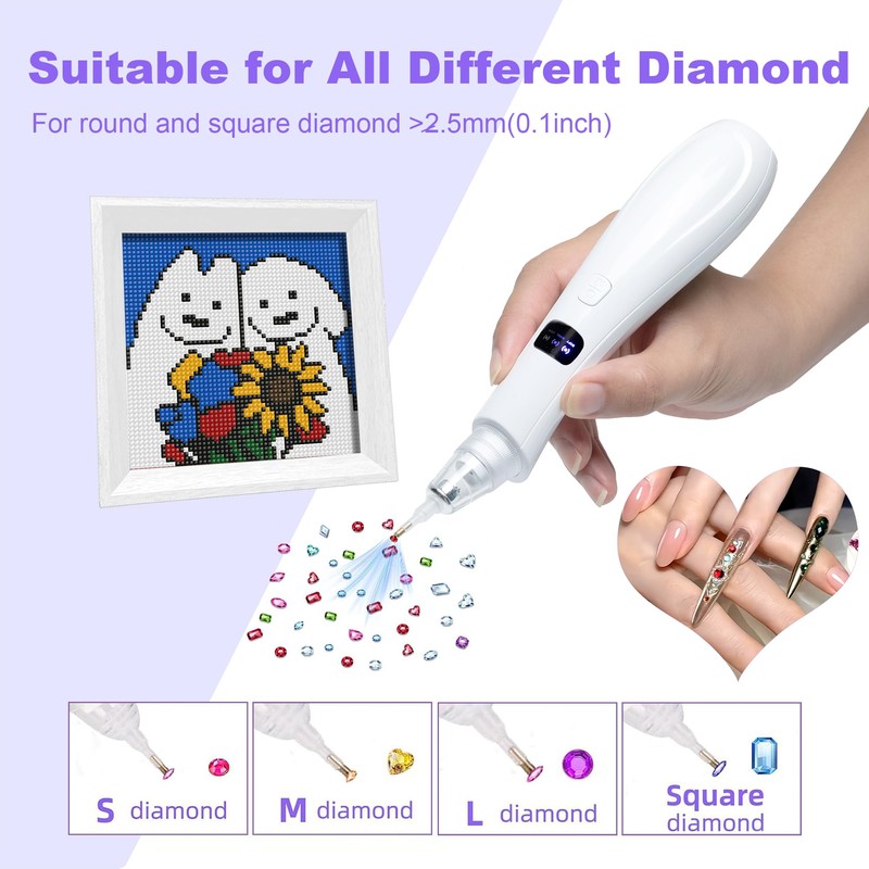 Cordless Electric Diamond Painting Pen Vacuum Diamond Art Pens No