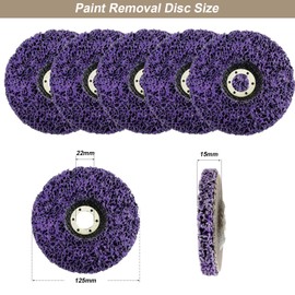 Pack of 5 CSD Disc, Grinding Disc, Purple Cleaning Disc Set, 125 x 22 mm, Coarse Cleaning Disc, Nylon Fabric Disc, Paint Removal, Rust for Angle Grinders
