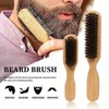 Men’s Boar Bristle Hair & Beard Brush Wooden Handle Anti