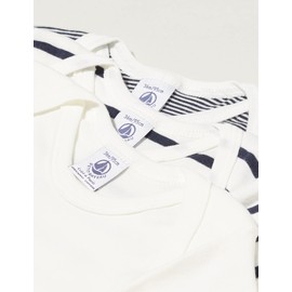 Petit Bateau Unisex Baby Short-Sleeved Bodysuit with Stripes (Pack of 3), Variant 1