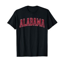 STATE OF ALABAMA VARSITY STYLE TEXT BAMA PRIDE STATE FLAG T-Shirt
