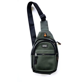 Nasa Sporty Shoulder Bag with Adjustable Strap Compact Design, Green