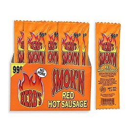 Herb's Smok'n Red Hot Sausage No Pork 1 Box (20 count) 1.5 oz
