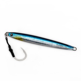 BLUEWING Speed Vertical Jigging Lure, Offshore Vertical Jig Deep Sea Jigging Lures, Saltwater Jigs Fishing Lures for Tuna Salmon Snapper Kingfish, Green/Silver,200g