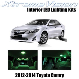 XtremeVision Interior LED for Toyota Camry 2012-2014 (14 Pieces) Green Interior LED Kit + Installation Tool