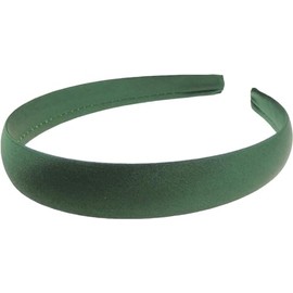 GIRLS School Uniform Birthday Party Wedding Dance Recital Play Flower Girl Special Occasion Hair Accessories Plain Satin 2cm Short Long Hair Headband Alice Band Hairband (Forest Green, 2cm)