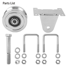 Gudwells Heavy Duty 4” Slide Gate V-Groove Wheel Dual Bearing Bolted External Mount Bracket Cradle Solid Steel for Inverted V-Shape Sliding Rolling Track Gates up to 3000lbs Capacity – NO Welding