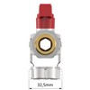 Simplex KFE Ball Valve Through Male Thread 1/2 Inch, Self-Sealing