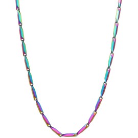 Titanium Plated multi color Rice Chain For Men And Boys Black Chain Men Rice Neck Chain | Stainless Steel Chains For Men