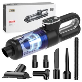 Cordless Car Vacuum Cleaner & Air Duster, 18000Pa Handheld Vacuum with 130W Brushless Motor, Rechargeable 2500mAh Battery, LED Light & Multi Nozzles, Portable Vacuum for Car, Home, Office, Pet Hair