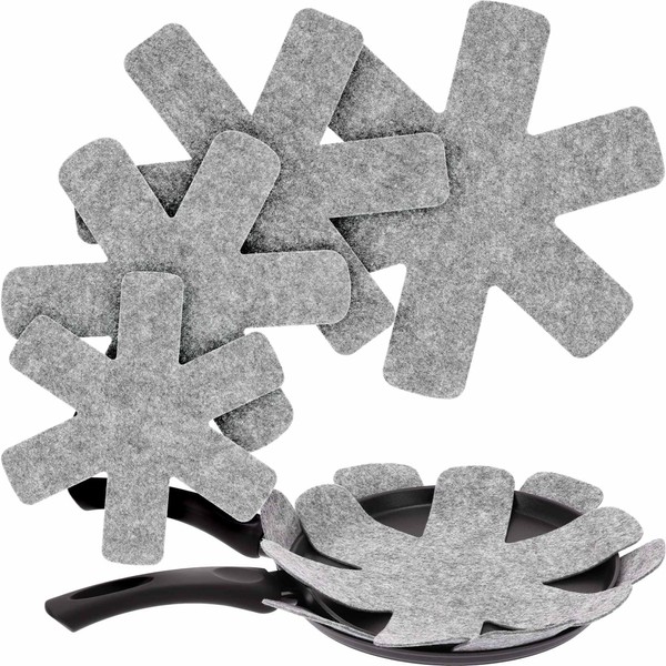 KADAX Pan Protectors, Set of 4, Non-Slip Stacking Protection, Polyester