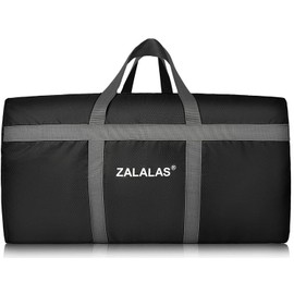 ZALALAS Foldable Duffle Bag, 96L Extra Large Travel Duffel bag Lightweight Weekender Bag for Men Women Water-proof & Tear Resistant,Black