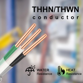 8/2 Metal Clad (MC) Cable with Ground 10ft, 8 Gauge Electric Wire with Aluminum Armor, Solid Bare Copper Conductors for Indoor Outdoor Underground Embedded Installation (8/2, 10 ft)