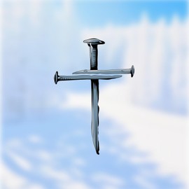 Cross of Nails Car Decal – Christian Cross Sticker for Windows & Bumpers, Three Nails Cross Decal, Religious Car Decals, Christian Stickers for Cars