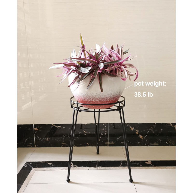 iLTreFlo Midcentury Modern Metal Potted Plant Stand 18.7 inches Tall