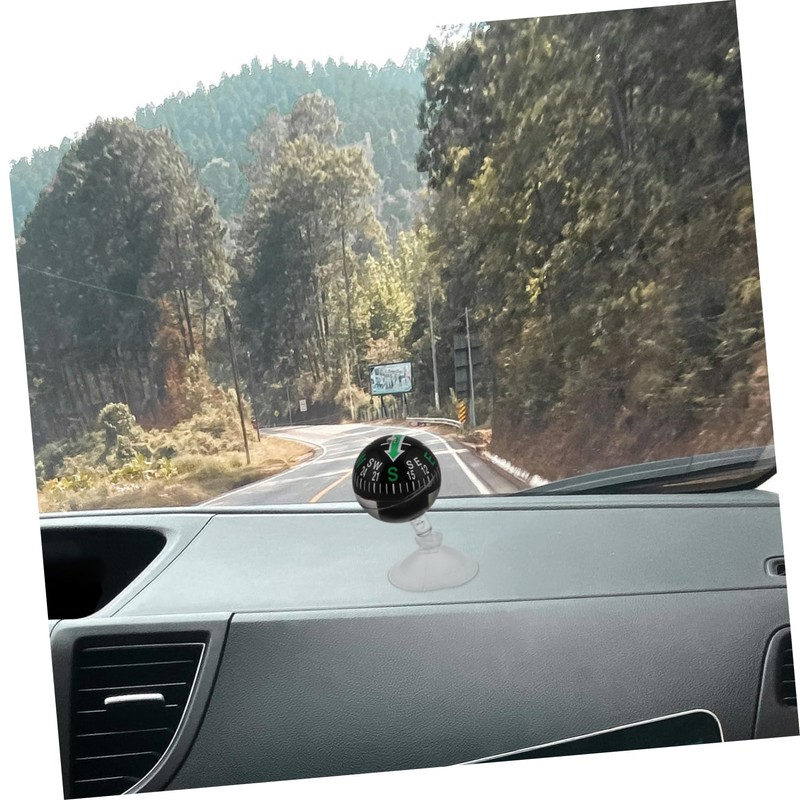 HAKIDZEL Portable Car Dashboard Compass Ball with Suction Cup Accurate