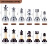 Deluxe Chess Set 16.5'' Wooden Large Folding Chess Board Game