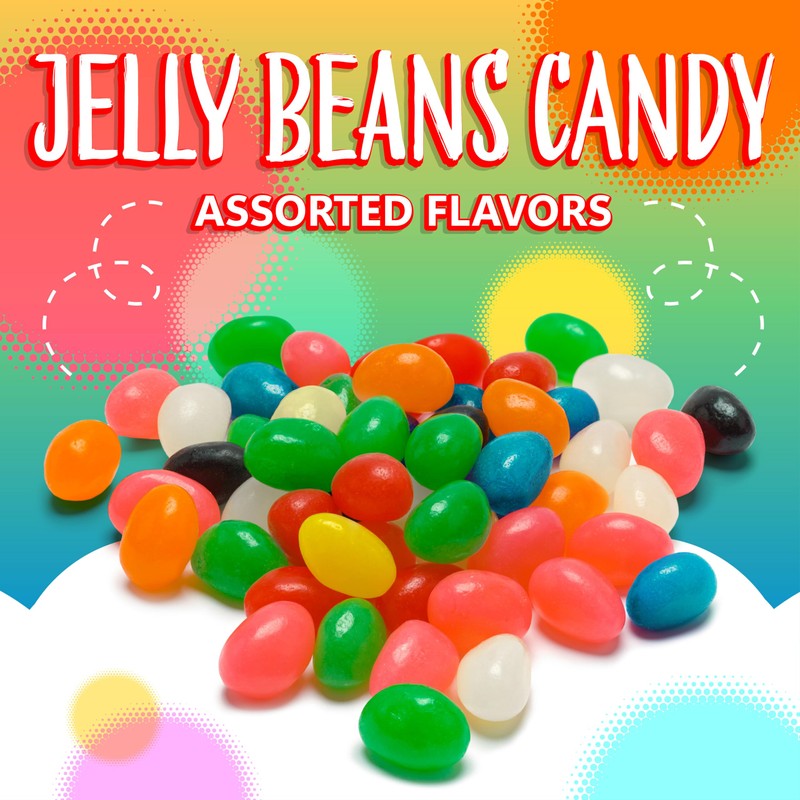 Jelly Beans Candy | 2-Pound Pack | Assorted Fruit and