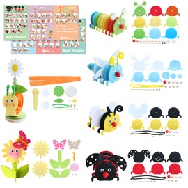 Coola Craft Kit for Kids 4-8, Arts and Crafts for Kids, Felt Animal Toddler Craft 8PC, Sewing Crafts, Girls Boys Beginners DIY Gift Educational Toys Include Bee Ladybug Snail Caterpillar