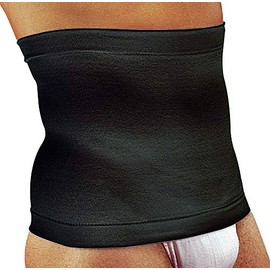 MANIFATTURA BERNINA Sana 5511027 Belly Band Figure-Shaping Elastic Abdominal Bandage Waist Band Made of Cotton Height 27 cm, black