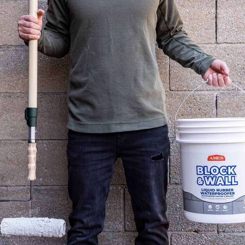 Ames Block & Wall™ Liquid Rubber Waterproofer Multi-Purpose Coating &