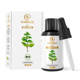 Organic Oregano Oil by Sunnafrucht® | 30 ml | 100% Natural | In Purple Glass | Steam Distilled | High Dose with 82%+ Carvacrol | Essential Oregano Oil | Organic Origanum Vulgare from Greece