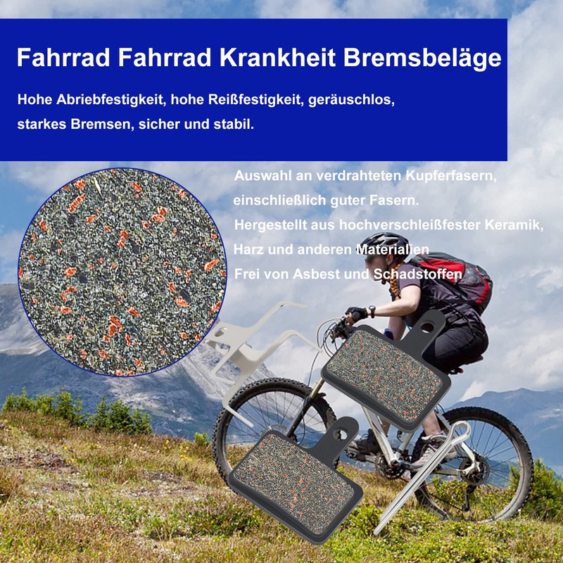 AHL 2 Pairs Bicycle Disc Brake Pads for TRP Hylex,