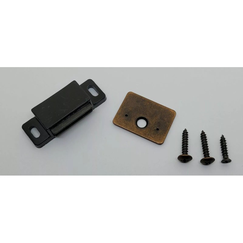 N/A Brown & Black Plastic Magnetic Catch with Fixed Strike