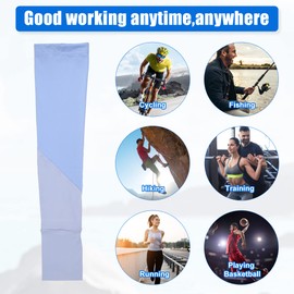 VOCOSTE 1 Pair Arm Warmers Cooling Arm Sleeves Sun Protection Arm Warmers for Men and Women Sleeve Cover for Football, Golf, Volleyball, Cycling and Basketball Blue Purple