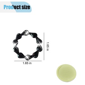 Bling Car Engine Start Stop Button Decoration Ring, Crystal Push to Start Button Emblem Sticker, Key Ignition Starter & Knob Protection Cover, Universal Car Interior Accessories for Women (Black)