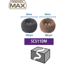 Dremel MAX SC511DM EZ SpeedClic: Schleifscheiben 180 & 280 Korn, 2 x Schleifscheiben 30mm mit MAX Lebensdauer und lang anhaltender Leistung mit Ihrem Multifunktionswerkzeug