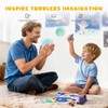 JUPITEARTH 12 Colors Crayons for Toddlers, Non-Toxic Washable Rocket Crayons,