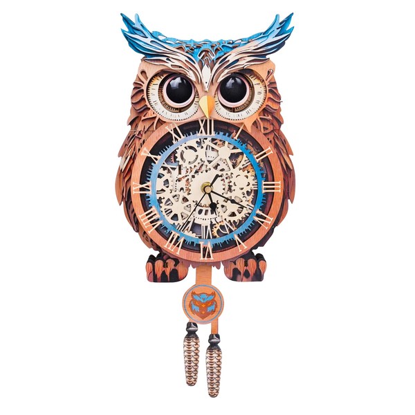 3D Wooden Puzzles for Adults Owl Clock - Model Building