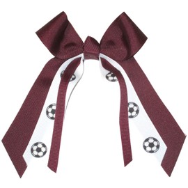 Soccer Small Bow, many colors Maroon