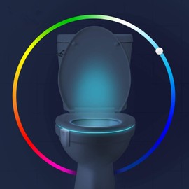 3 Pack Toilet Bowl Night Light by Witshine, 16 LED Colors Changing Nightlight with Motion Detection Sensor - Cool Fun Useful Gadgets for Bathroom Decor, Gag Funny Gift for Men Dad Father