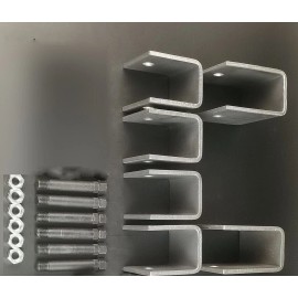 CNC Trailer Leaf Spring Hanger Kit fit Double Eye Springs Tandem Axle 3500-7000Lbs
