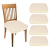 uxcell 4Pcs Stretch Jacquard Seat Covers, Dining Chair Seat Slipcover