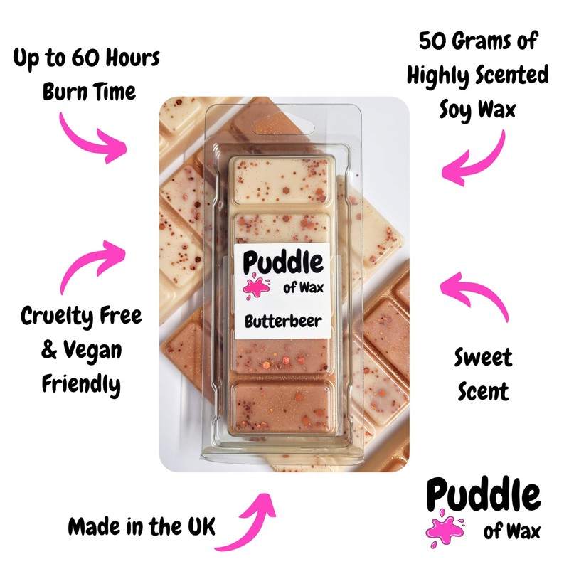 Puddle of Wax - Butterbeer Soy Wax Melt Snap Bar
