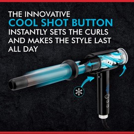 CHI Lava Curl Shot, Hair Curling Wand For Voluminous, Shiny & Long-Lasting Curls, Lower Temperature, Ergonomic, Comfortable Design For Easy Use