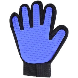 ABE Pet Grooming Cat Dog Rabbits Horse Gloves Pet Brush Glove Premium De-shedding Glove for Easy, Mess-free Grooming with 260 Tips Grooming Mitt (Blue)