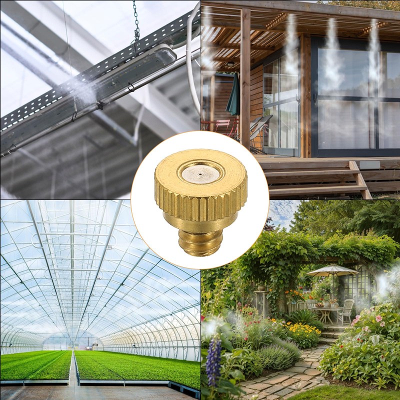 sourcing map Brass Misting Nozzle, 10/24 UNC 0.2mm Orifice Dia