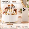 360° Rotating Makeup Organizer for Vanity, 5-Compartment Cosmetic Storage Holder