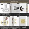 Malimali Pocket Door Lock, Pocket Door Hardware Square Door Lock