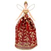 Gisela Graham Gold and Red Leaf Design Fairy Christmas Tree