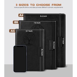 Biuwory Lined Journal Notebook for Women Men,256 Pages B5 Large Hardcover Leather Journals for Writing,Travel,Business,Work,School,College Ruled Notebooks for Note Taking,Diary Notepad 7.8"×10.2"