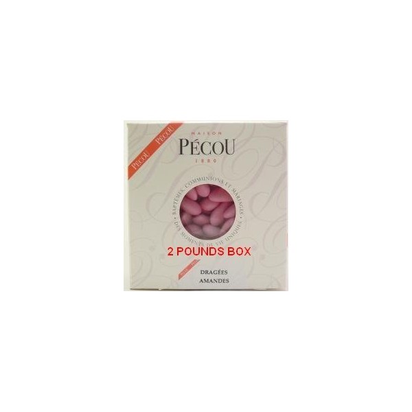Ultra Fine Jordan Almonds / French Dragées Pink - 1 Kilo (2 LBS)