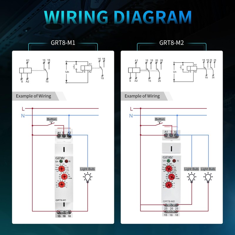 Time Relay Multifuction GRT8 M1 AC 230V with 10 Relay